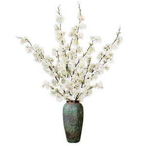 Shiny Flower 4PCS Artificial Cherry Blossom Flowers, Silk Peach Flowers Arrangements Tall Artificial Plant 42.9" in Tall for Wedding Office Party Hotel Yard Home Decoration