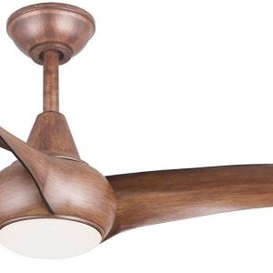 Minka-Aire F844-DK Light Wave 52" Ceiling Fan, Distressed Koa with Remote and Additional Wall Control