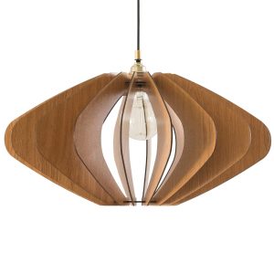 ELEIPSE Wood Pendant Light | Mid Century Modern Chandelier | Hanging Lamp | Wood Chandelier Lighting | Modern Light Fixture | Modern Pendant Light