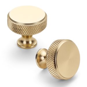 Asidrama10 Pack Gold Kitchen Cabinet Knobs Knurled Dresser Knobs Drawer Knobs Cabinet Hardware Aluminum Knobs for Dresser Drawers