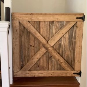 Rustic Farmhouse Style Half Barn Door Custom Pet/Dog Gate Hardware not included.