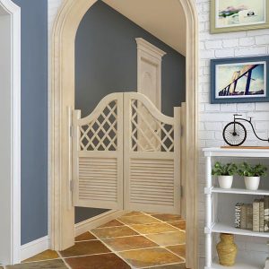 Saloon Doors Swinging Doors Cafe Doors Wooden Door Swing Door Rustic Wood Swinging Door for Doorway,Kitchen,Bathroom,Laundry Room,Interior Premade Louvered Wood Saloon Swing Doors, Outdoor Fence Gates