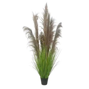 ECOFOREST 57-inch Artificial Tall Grass Plants, Fake Grass, Indoor Fake Plants,Fake Grass Plant, Floor Plants. This product features 7 reed flowers and richer tall grass(1-pack)