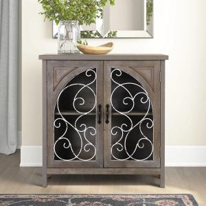 MAISON ARTS Accent Storage Cabinet with 2 Doors and Shelves for Living Room Entryway Kitchen Buffet & Sideboard Wine Cabinet Decorative Cabinet Farmhouse Cabinet