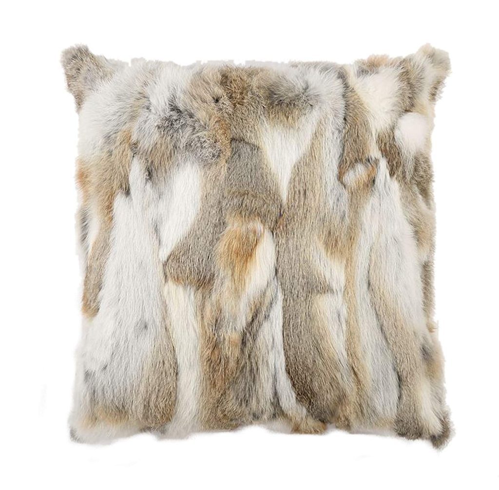 yingda1992 Real Rabbit Fur Pillowcase Throw Decorative for Living Room,Beds Cushion Cover Real Rabbit Fur Pillow Case Cushion Cover (Yellow 50×50cm（20in×20in）