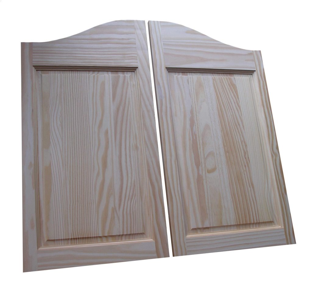 Cafe Doors by Cafe Doors Emporium | Pine Raised 2 Paneled | Premade for 36" W Finished Opening | Saloon Western Style Swinging Bar Pub Solid Wood Cafe Door | includes Gravity Pivot Hinges