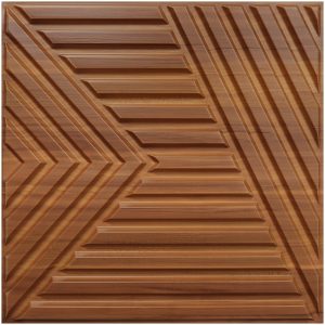 STICKGOO 3D Wall Panels Peel and Stick, Wood Panels for Wall, Natural Walnut PVC Wall Panels for Interior Wall Decor, 3D Decorative Panels (12-Tiles)