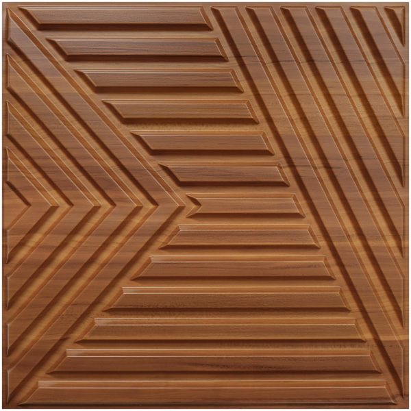 STICKGOO 3D Wall Panels Peel and Stick, Wood Panels for Wall, Natural Walnut PVC Wall Panels for Interior Wall Decor, 3D Decorative Panels (12-Tiles)